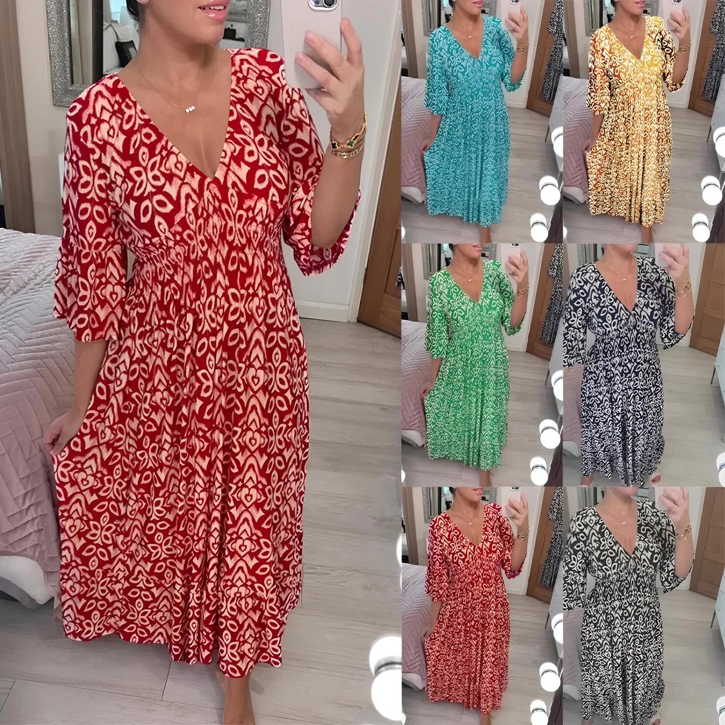 Elia - Vestido con estampado precioso