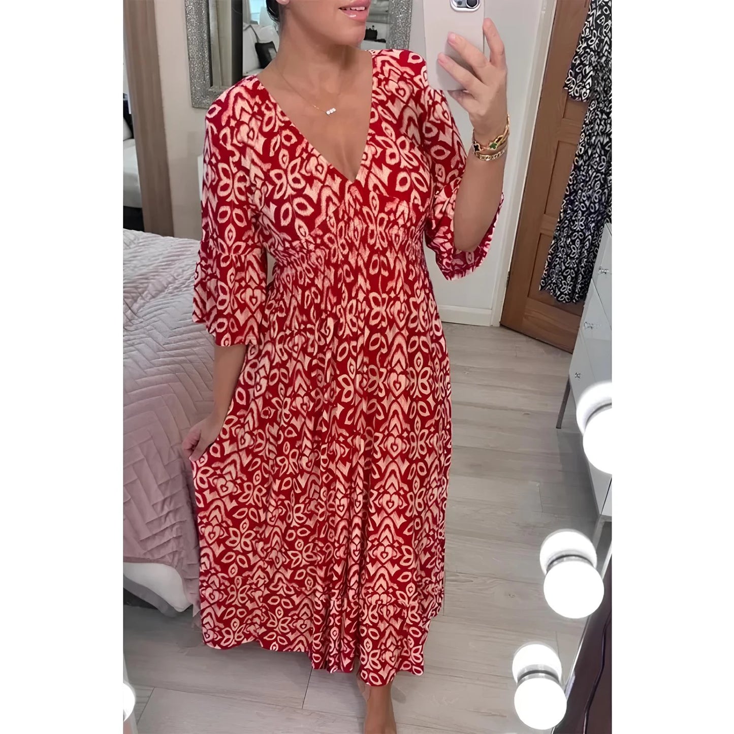 Elia - Vestido con estampado precioso